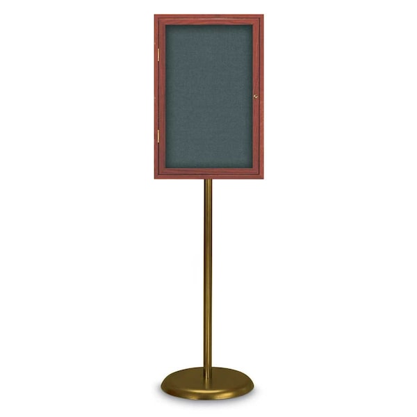 Corkboard, Triple Door, Radius Frame, 72x36", Bronze/Black Rubber